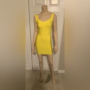 Yellow bandage dress
